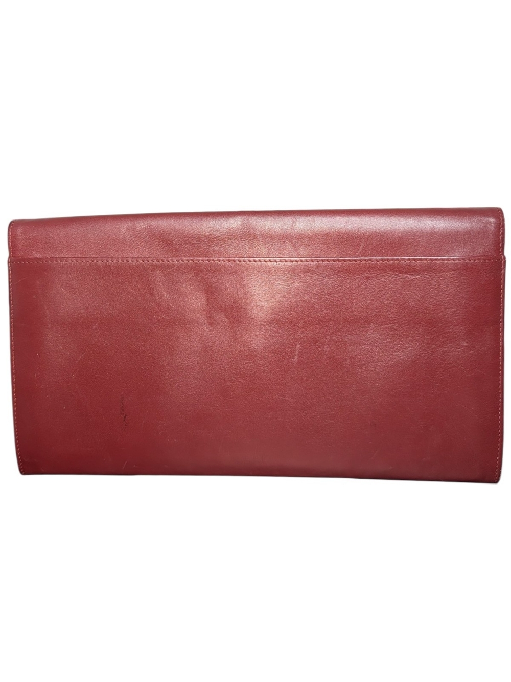 Vintage Cartier Burgundy Leather Clutch - Picture 2 of 7
